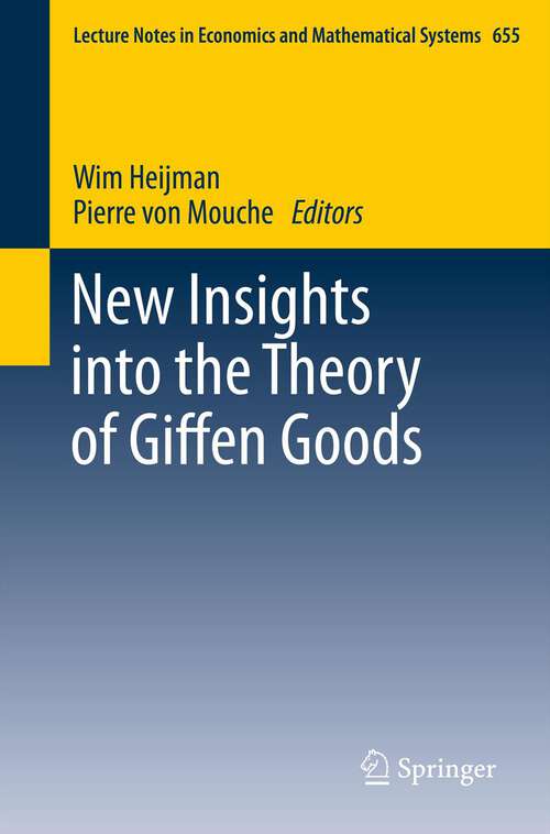 Book cover of New Insights into the Theory of Giffen Goods