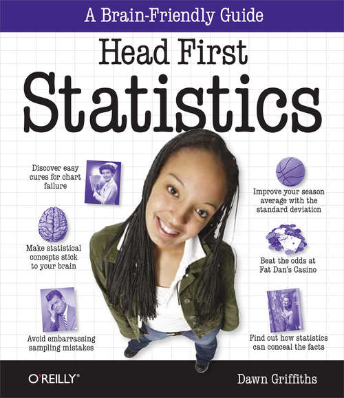 Book cover of Head First Statistics: A Brain-Friendly Guide (Head First)