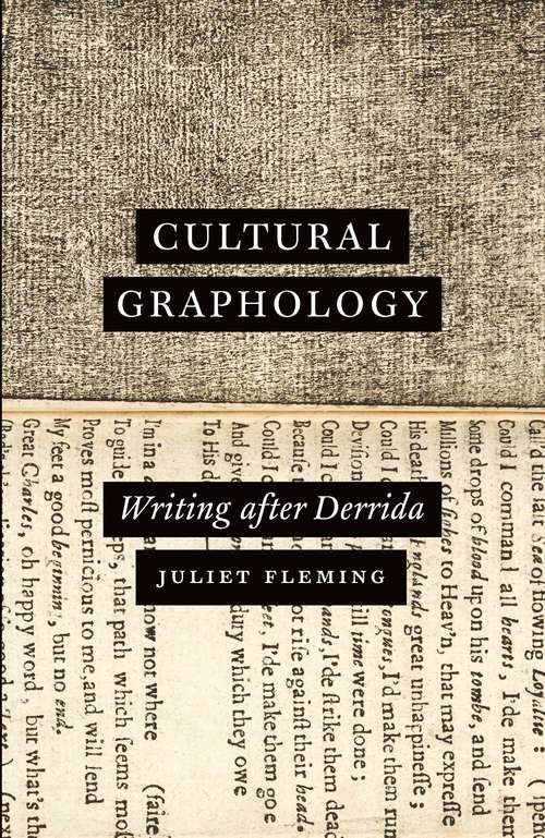 Book cover of Cultural Graphology: Writing after Derrida