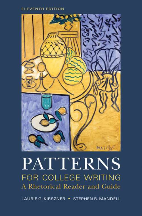 Book cover of Patterns for College Writing: A Rhetorical Reader and Guide