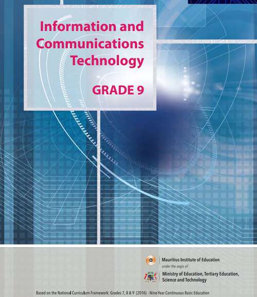Book cover of Information And Communications Technology class 9 - MIE