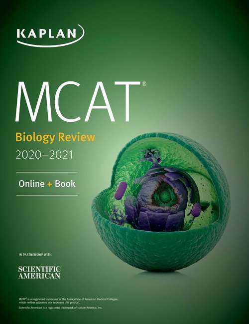 Book cover of MCAT Biology Review 2020-2021: Online + Book (Kaplan Test Prep)