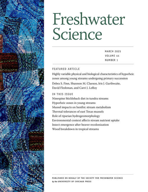 Book cover of Freshwater Science, volume 44 number 1 (March 2025)