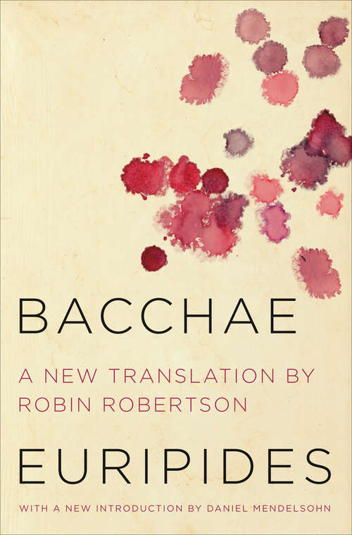 Book cover of Bacchae