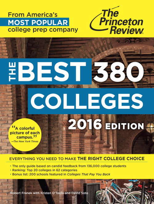 Book cover of The Best 380 Colleges, 2016 Edition