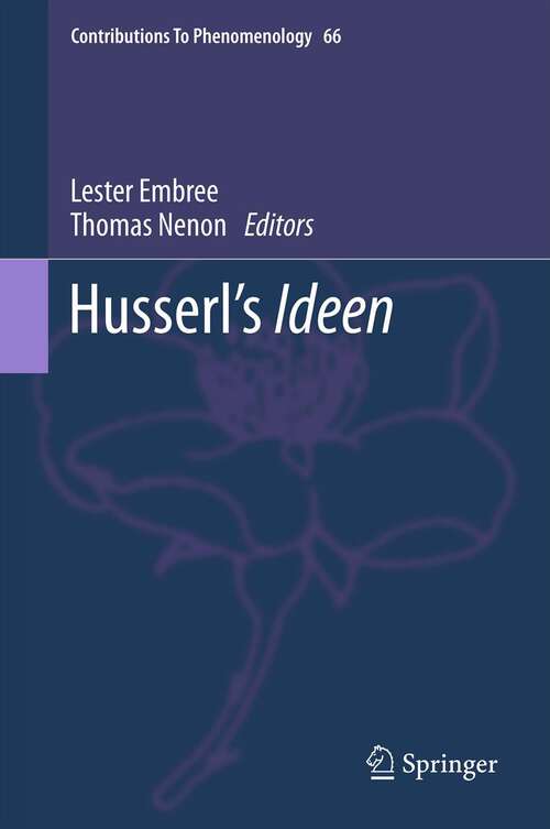 Book cover of Husserl’s Ideen