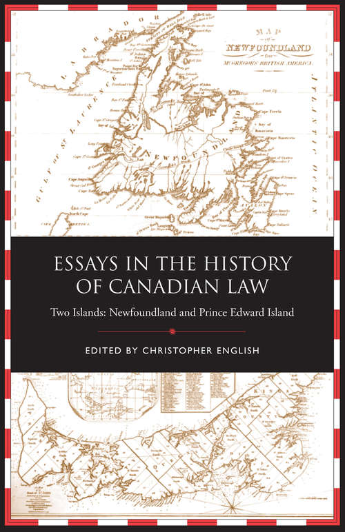 Book cover of Essays in the History of Canadian Law