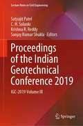 Proceedings of the Indian Geotechnical Conference 2019: IGC-2019 Volume III (Lecture Notes in Civil Engineering #136)