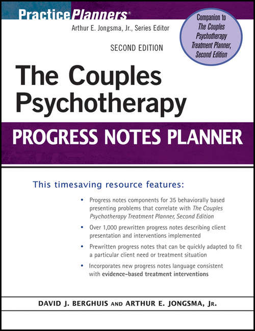 Book cover of The Couples Psychotherapy Progress Notes Planner
