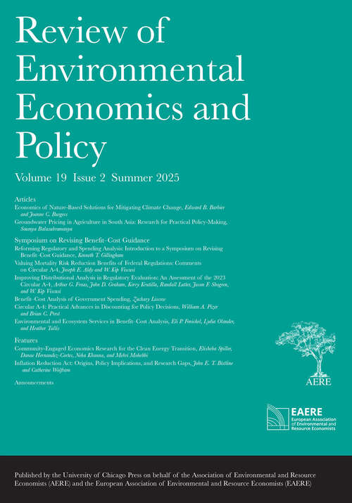 Book cover of Review of Environmental Economics and Policy, volume 19 number 2 (Summer 2025)