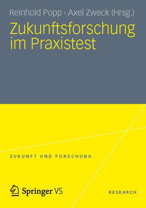 Book cover of Zukunftsforschung im Praxistest