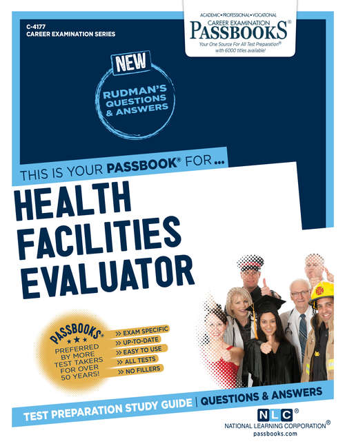 Book cover of Health Facilities Evaluator: Passbooks Study Guide (Career Examination Series)