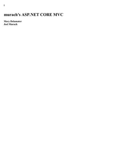 Book cover of ASP. NET Core MVC: Training and Reference