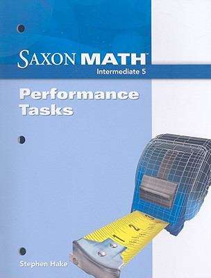 Book cover of Saxon Math Performance Tasks (Intermediate #5)