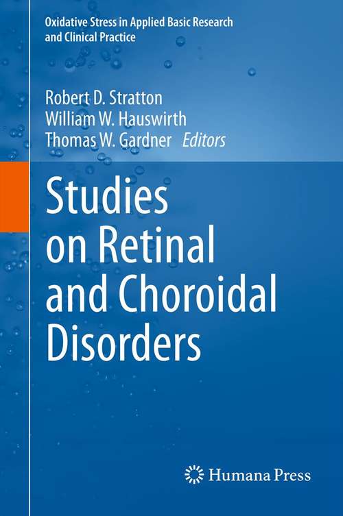 Book cover of Studies on Retinal and Choroidal Disorders