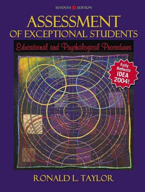 Book cover of Assessment of Exceptional Students: Educational and Psychological Procedures (7th edition)