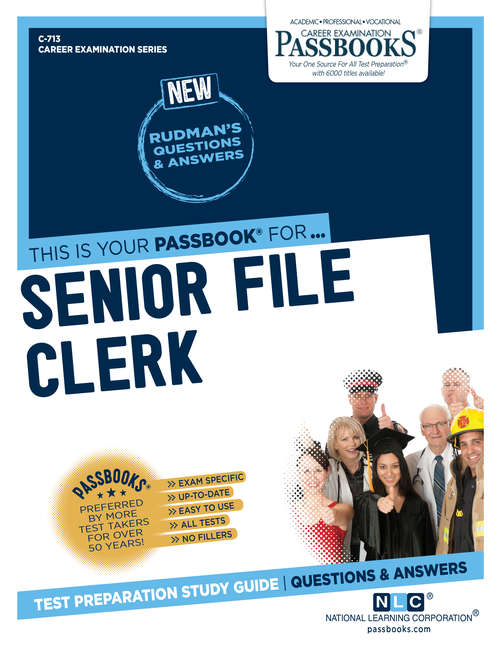 Book cover of Senior File Clerk: Passbooks Study Guide (Career Examination Series)