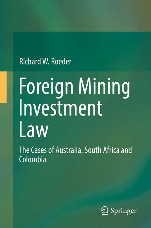 Book cover of Foreign Mining Investment Law