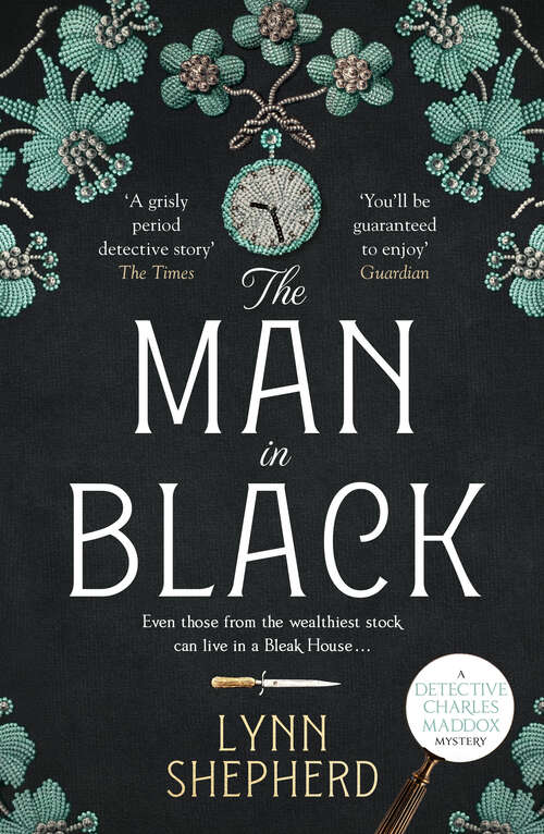 Book cover of The Man in Black: A compelling, twisty historical crime novel (Detective Charles Maddox)