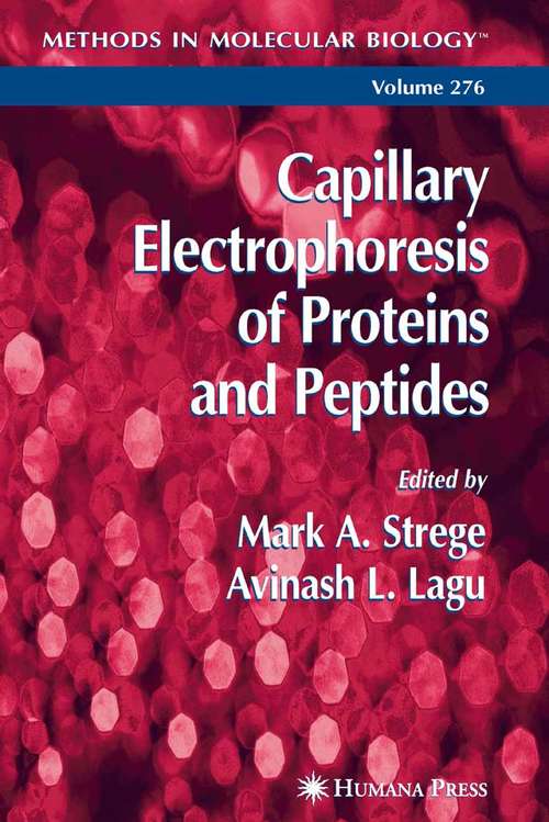 Book cover of Capillary Electrophoresis of Proteins and Peptides