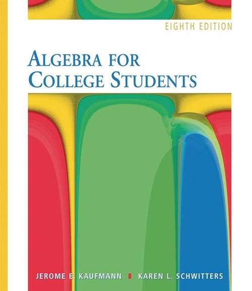 Book cover of Algebra for College Students, Eighth Edition