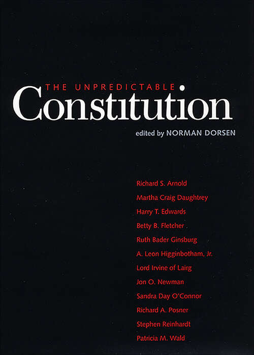 Book cover of The Unpredictable Constitution