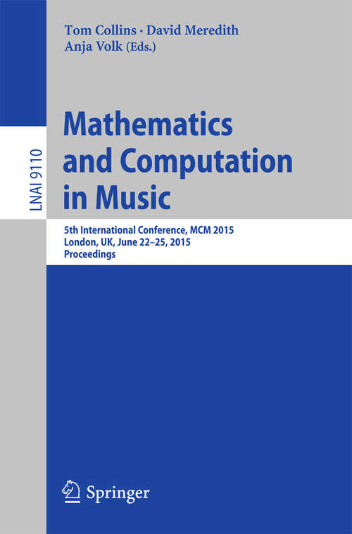 Book cover of Mathematics and Computation in Music