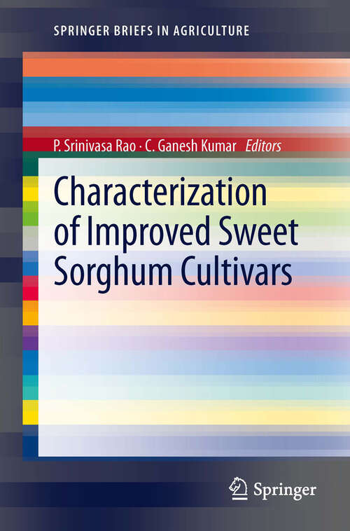 Book cover of Characterization of Improved Sweet Sorghum Cultivars