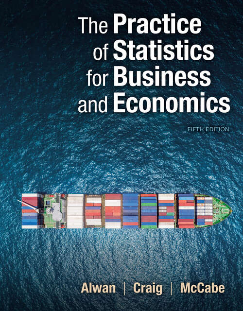 Book cover of The Practice of Statistics for Business and Economics (Fifth Edition)