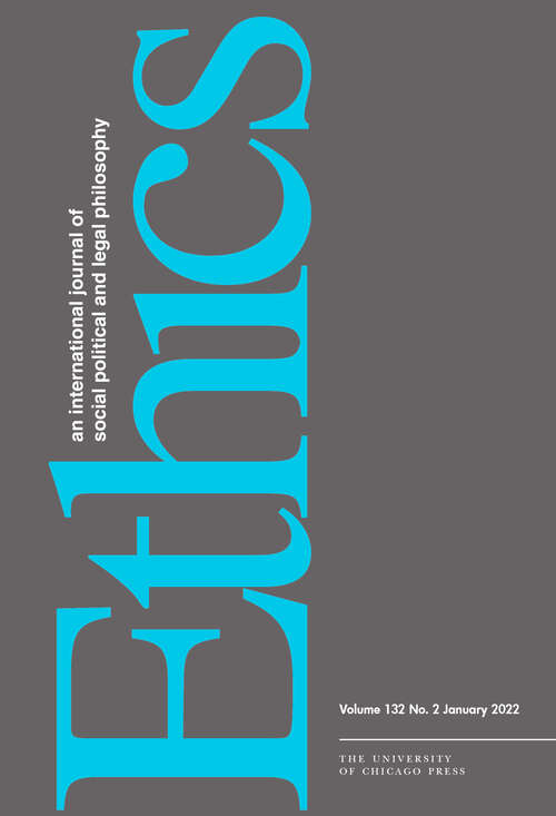 Book cover of Ethics, volume 132 number 2 (January 2022)