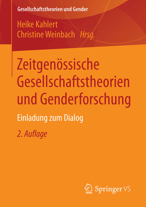 Book cover of Zeitgenössische Gesellschaftstheorien und Genderforschung, 2. Auflage