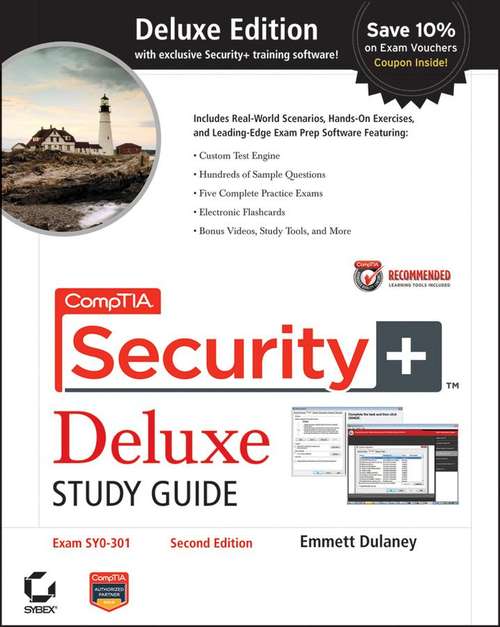Book cover of CompTIA Security+ Deluxe Study Guide Recommended Courseware