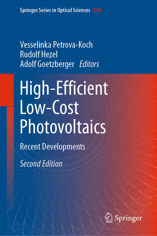 Cover image of High-Efficient Low-Cost Photovoltaics