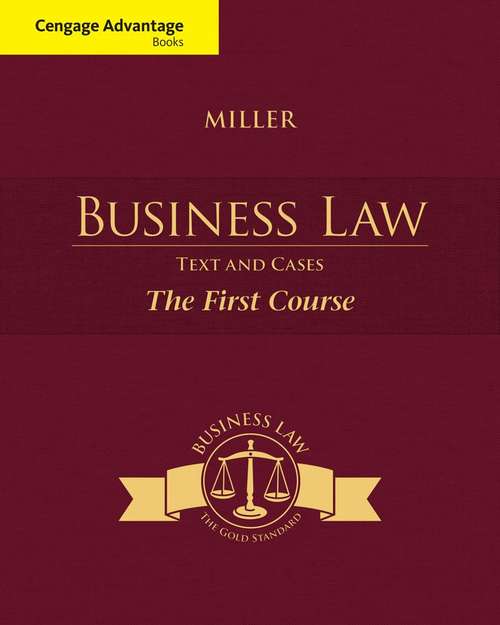 Miller Business Law: Business Law Text and Cases