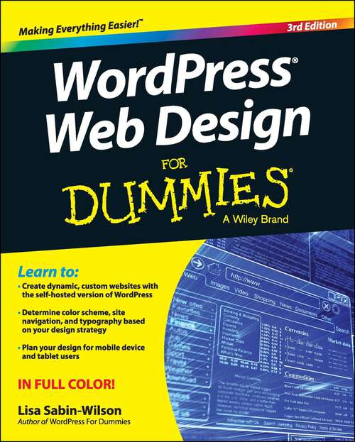 Book cover of WordPress Web Design For Dummies