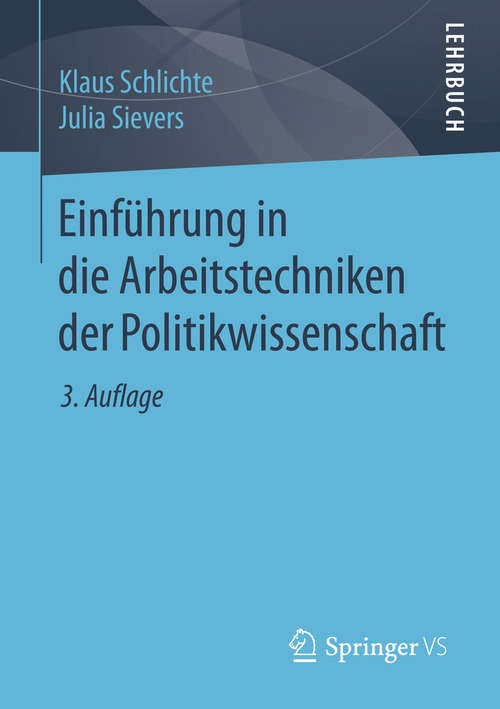 Book cover of Einführung in die Arbeitstechniken der Politikwissenschaft
