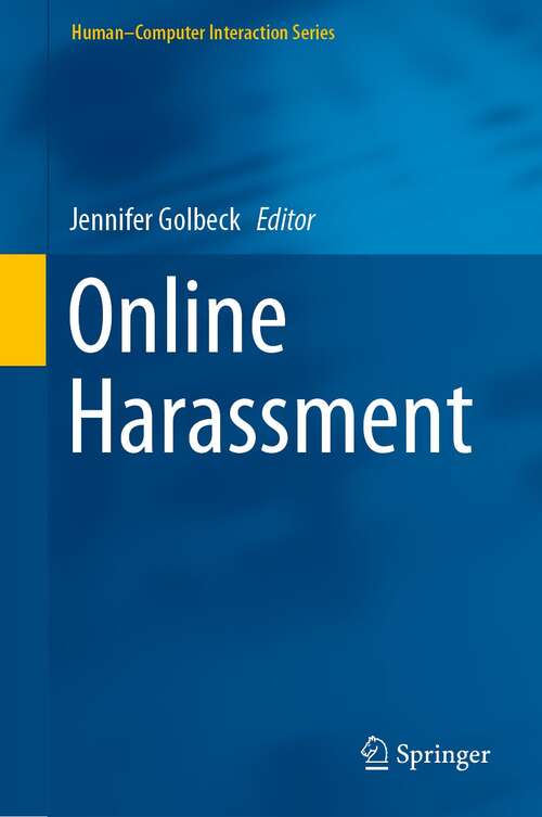 Book cover of Online Harassment (1st ed. 2018) (Human–Computer Interaction Series)