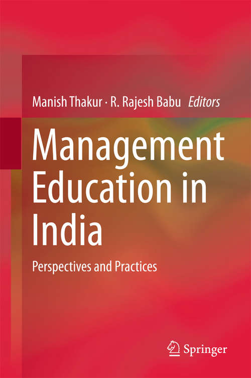 Book cover of Management Education in India