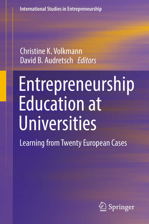 Book cover of Entrepreneurship Education at Universities