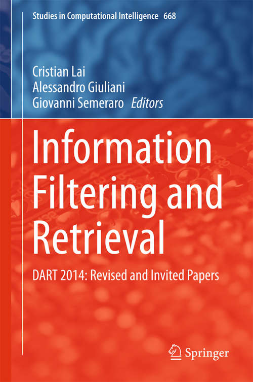 Book cover of Information Filtering and Retrieval