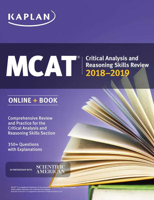 Book cover of MCAT Critical Analysis and Reasoning Skills Review 2018-2019: Online + Book