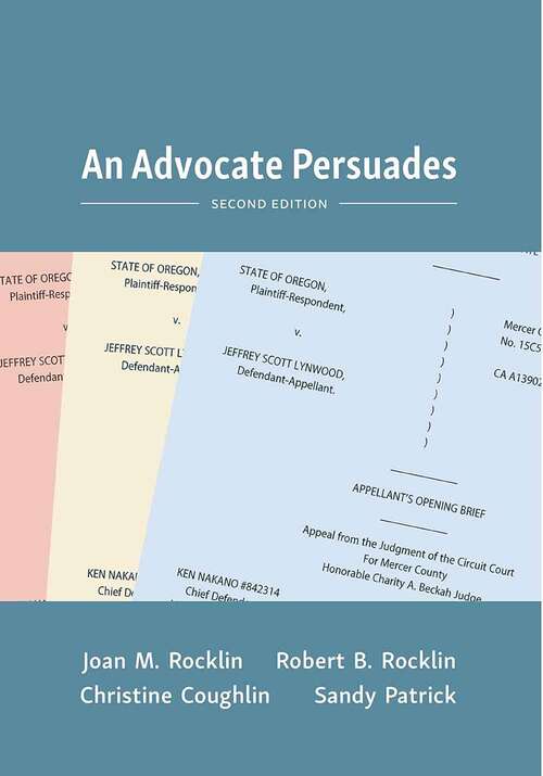 Book cover of An Advocate Persuades (Second Edition)