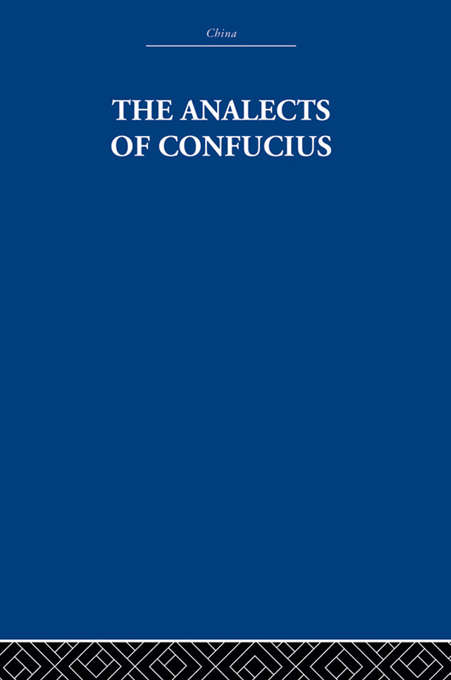 Book cover of The Analects of Confucius
