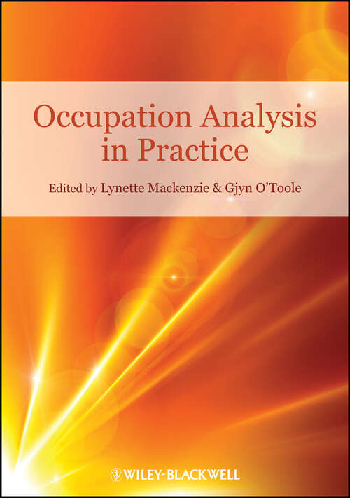Book cover of Occupation Analysis in Practice
