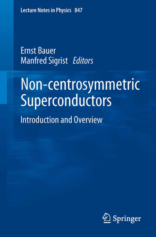 Book cover of Non-Centrosymmetric Superconductors