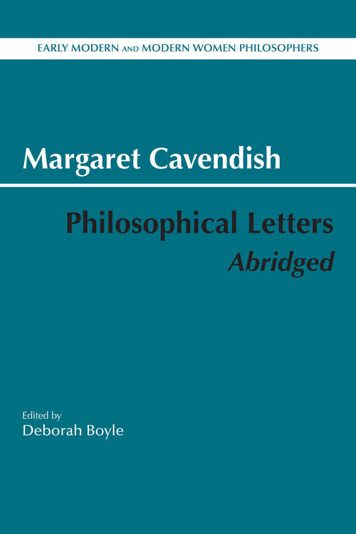 Book cover of Philosophical Letters, Abridged (Early Modern and Modern Women Philosophers)