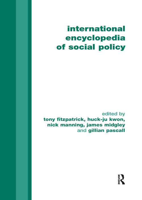 International Encyclopedia of Social Policy: 3-volume Set