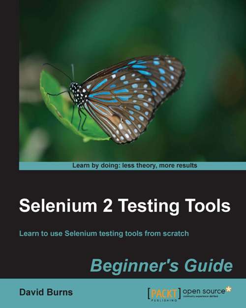 Book cover of Selenium 2 Testing Tools: Beginner’s Guide