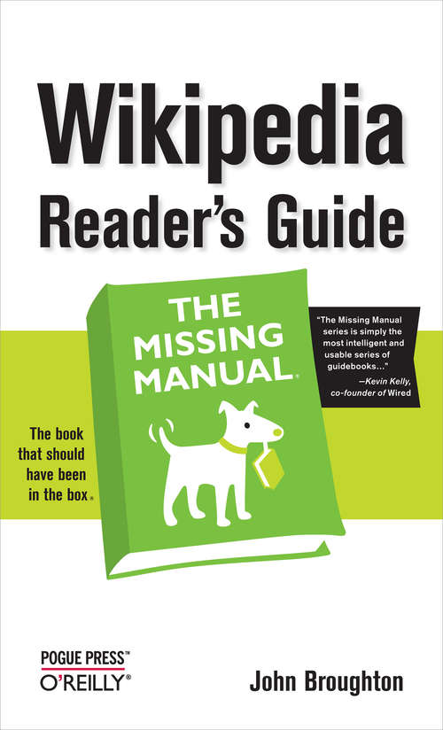 Book cover of Wikipedia Reader's Guide: The Missing Manual