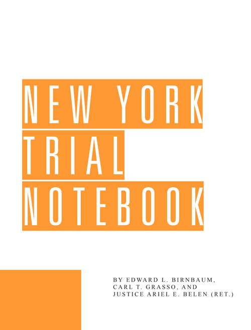Book cover of New York Trial Notebook
